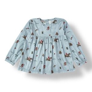 Rachel Riley | Riding Print Swing Cut Blouse (8 yrs) 🏇🏼🦊